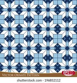 Vector illustration pixel based national ornate pattern.