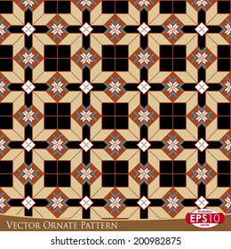 Vector illustration pixel based national ornate pattern.