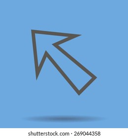 Vector Illustration. Pixel cursor icon: mouse