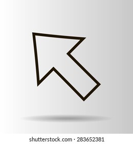 Vector Illustration. Pixel cursor icon: mouse
