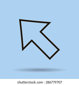 Vector Illustration. Pixel cursor icon: mouse