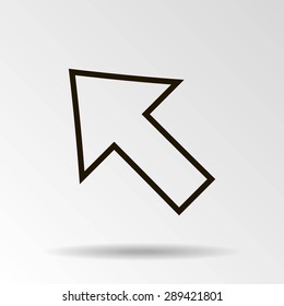 Vector Illustration. Pixel cursor icon: mouse