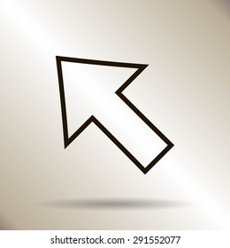 Vector Illustration. Pixel cursor icon: mouse