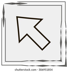 Vector Illustration. Pixel cursor icon: mouse