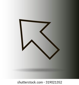 Vector Illustration. Pixel cursor icon: mouse