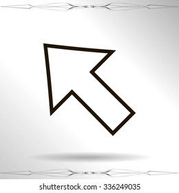 Vector Illustration. Pixel cursor icon: mouse