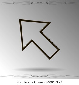 Vector Illustration. Pixel cursor icon: mouse