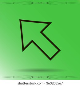 Vector Illustration. Pixel cursor icon: mouse