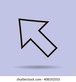 Vector Illustration. Pixel cursor icon: mouse