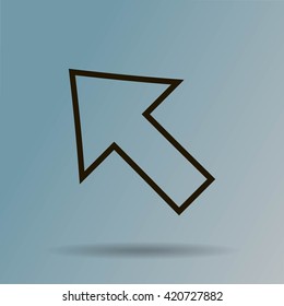 Vector Illustration. Pixel cursor icon: mouse