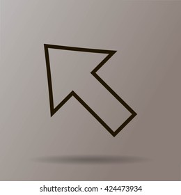 Vector Illustration. Pixel cursor icon: mouse
