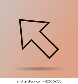 Vector Illustration. Pixel cursor icon: mouse