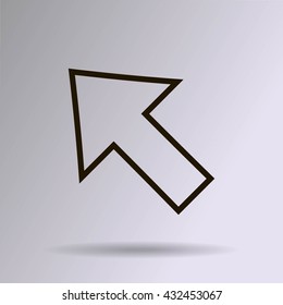 Vector Illustration. Pixel cursor icon: mouse