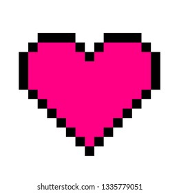 Vector illustration of pixel heart.