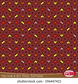 Vector illustration pixel seamless pattern.