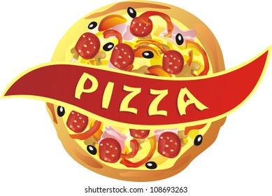 Vector illustration of pizza
