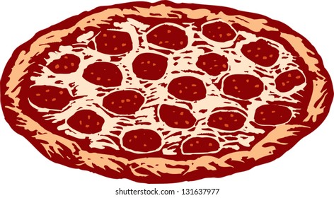 Vector illustration of pizza