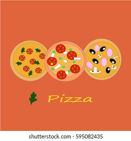 Vector illustration of Pizza