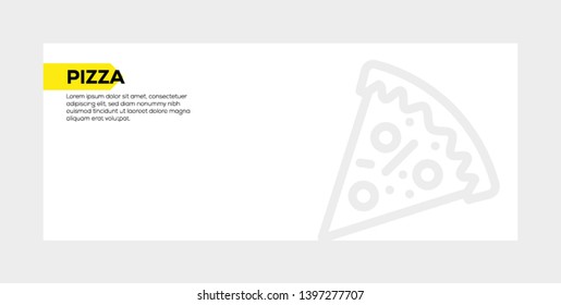VECTOR ILLUSTRATION OF PIZZA BANNER CONCEPT