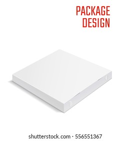 Vector Illustration of pizza craft Box for Design, Website, Background, Banner. Delivery Folding package Template. Fold pack Mockup for your brand on it.