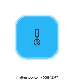 Vector Illustration Of Pizza Cutter Icon. Beautiful Restaurant Element Also Can Be Used As Round Slicer Element.
