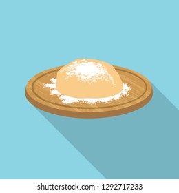 Vector illustration of pizza and food sign. Dough