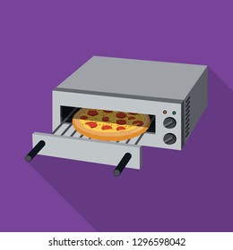 Vector illustration of pizza and food sign. Collection of pizza and italy stock vector illustration.