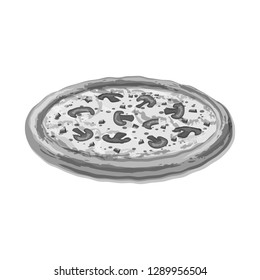 Vector illustration of pizza and food symbol. Collection of pizza and italy stock symbol for web.