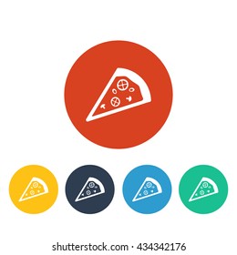 Vector illustration of pizza icon