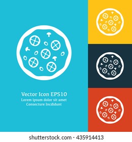 Vector illustration of pizza icon