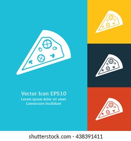 Vector illustration of pizza icon