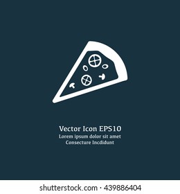Vector illustration of pizza icon