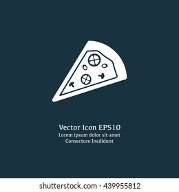 Vector illustration of pizza icon