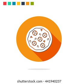 Vector illustration of pizza icon