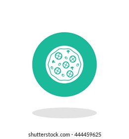 Vector illustration of pizza icon
