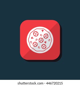 Vector illustration of pizza icon