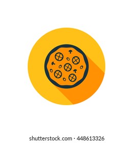 Vector illustration of pizza icon