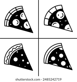 Vector illustration of pizza icon for business. Stock vector design.
