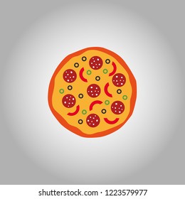 Vector illustration of pizza isolate on white background.
