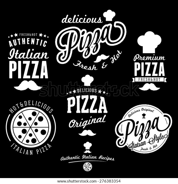 ベクターイラストピザのロゴ のベクター画像素材 ロイヤリティフリー