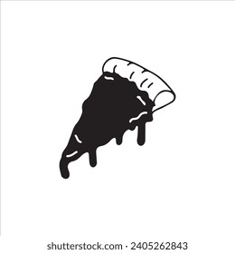 vector illustration of pizza melting