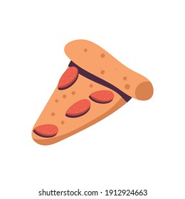 Vector illustration of pizza slice.
