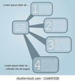 Vector illustration with place for your text. For different business message design