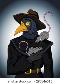Vector illustration of plague doctor