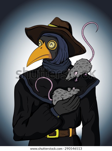 Vector illustration of plague doctor