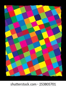 Vector illustration of plaid checkered colorful abstract pattern.