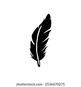 vector illustration of plain bird feather image