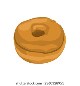 Vector illustration of plain donuts isolated on white background
