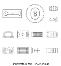 Vector illustration of plan and sport symbol. Collection of plan and game stock symbol for web.