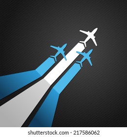 Vector illustration of a plane with the flag of Argentina